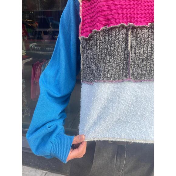 Upcycled Multi-Pattern Sweater - Picture 2 of 4